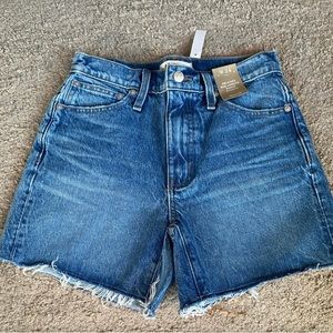 Madewell Relaxed Fit High Waist shorts Size 24- in Cranwood wash NWT